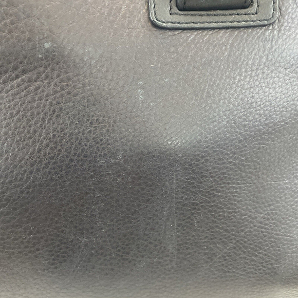 Danier Black Leather Laptop Bag Suitcase 3 Pocket Zipper Closure Padded‎ Lining - Picture 7 of 17